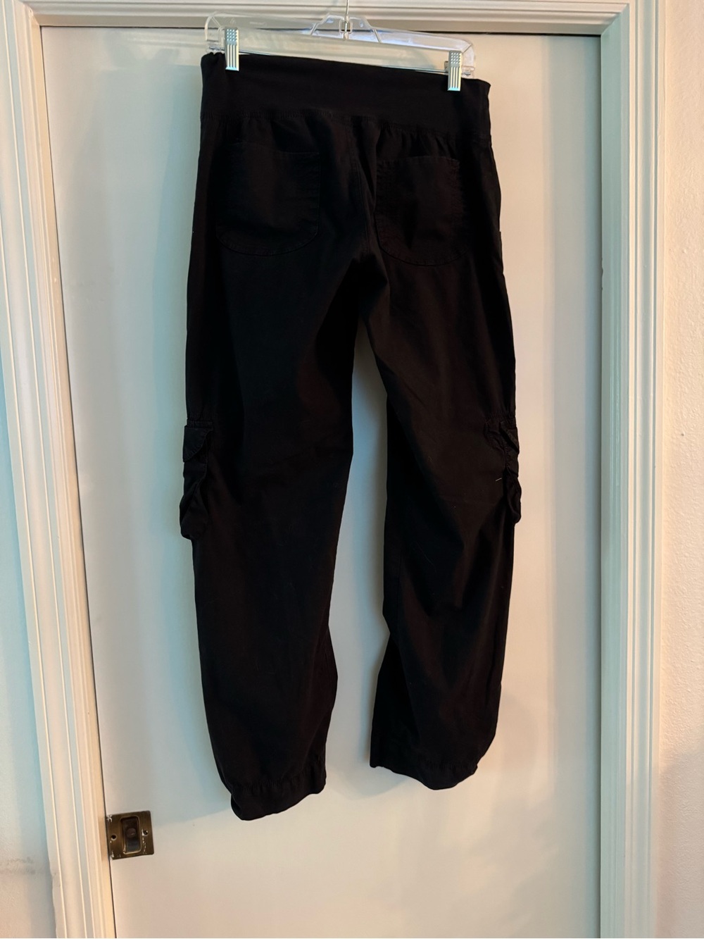 XCVI Black Cargo Pants with drawstring waist